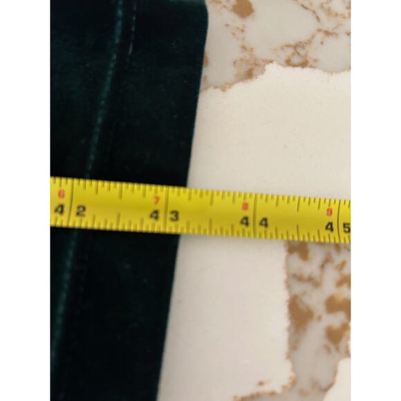 Jessica McClintock Dress Midi Green Velvet SZ12 Sheer Cowl Neck Holiday Party - Picture 10 of 10